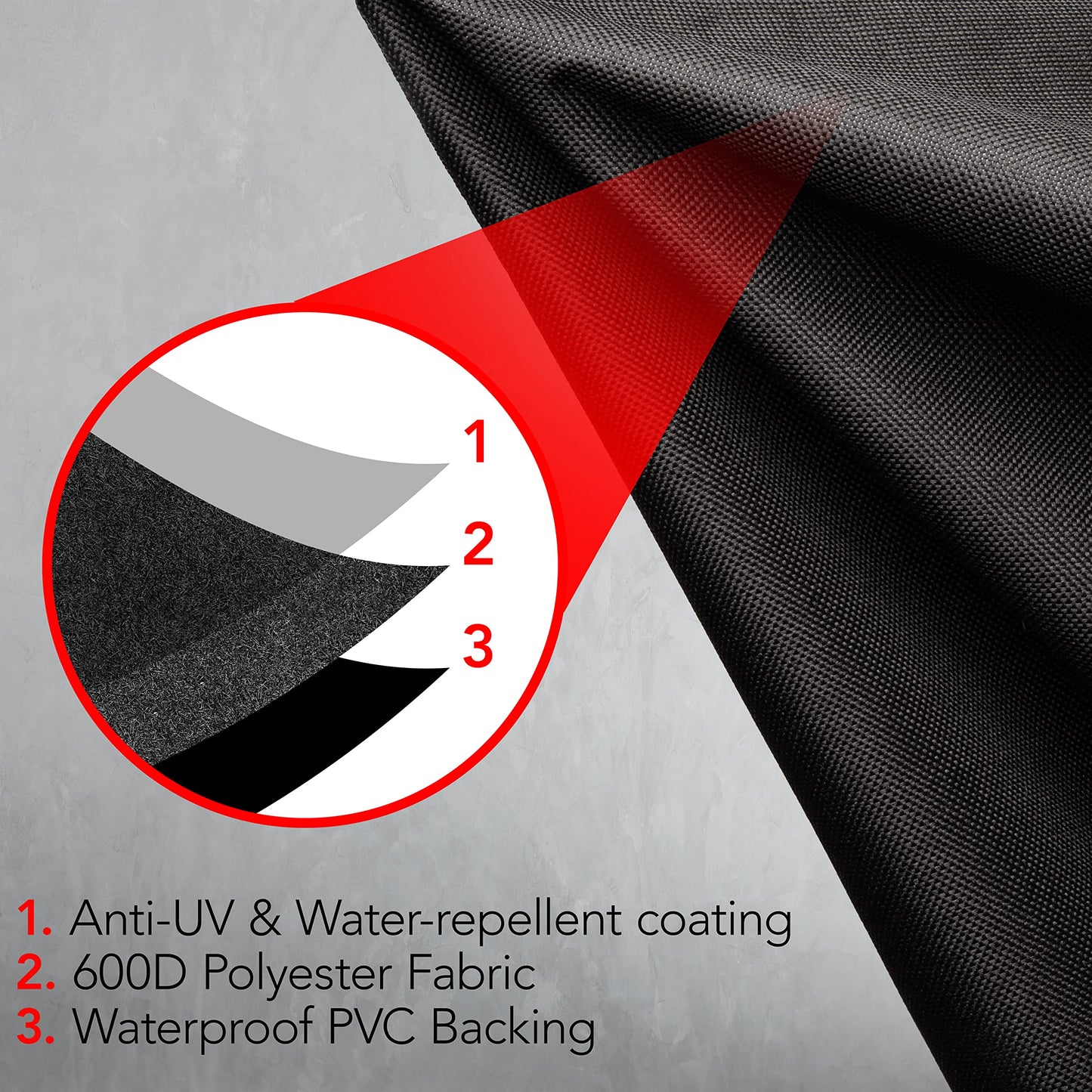 58 Inch Heavy Duty BBQ Grill Cover for Outdoor Grill, Waterproof, Weather Resistant, UV & Fade Resistant