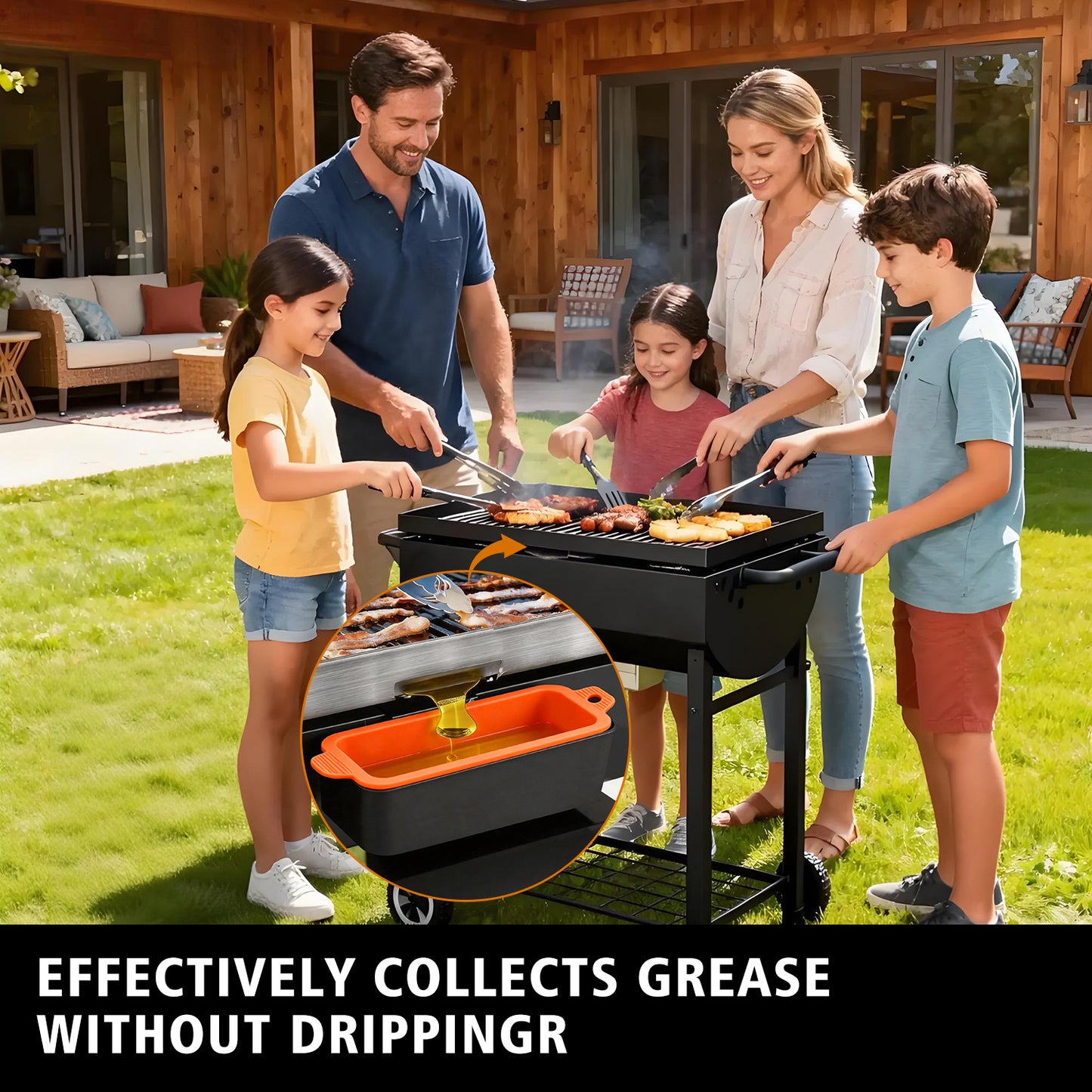 2 Pcs Griddle Accessories Grease Cup for Blackstone, Silicone Grease Cup Liners,Reusable Grease Catcher Liner