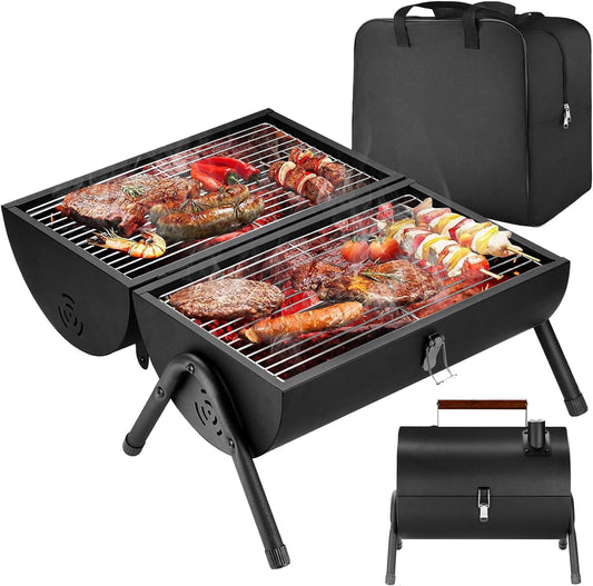 Taimasi Portable Charcoal BBQ Grill for Camping and Picnics