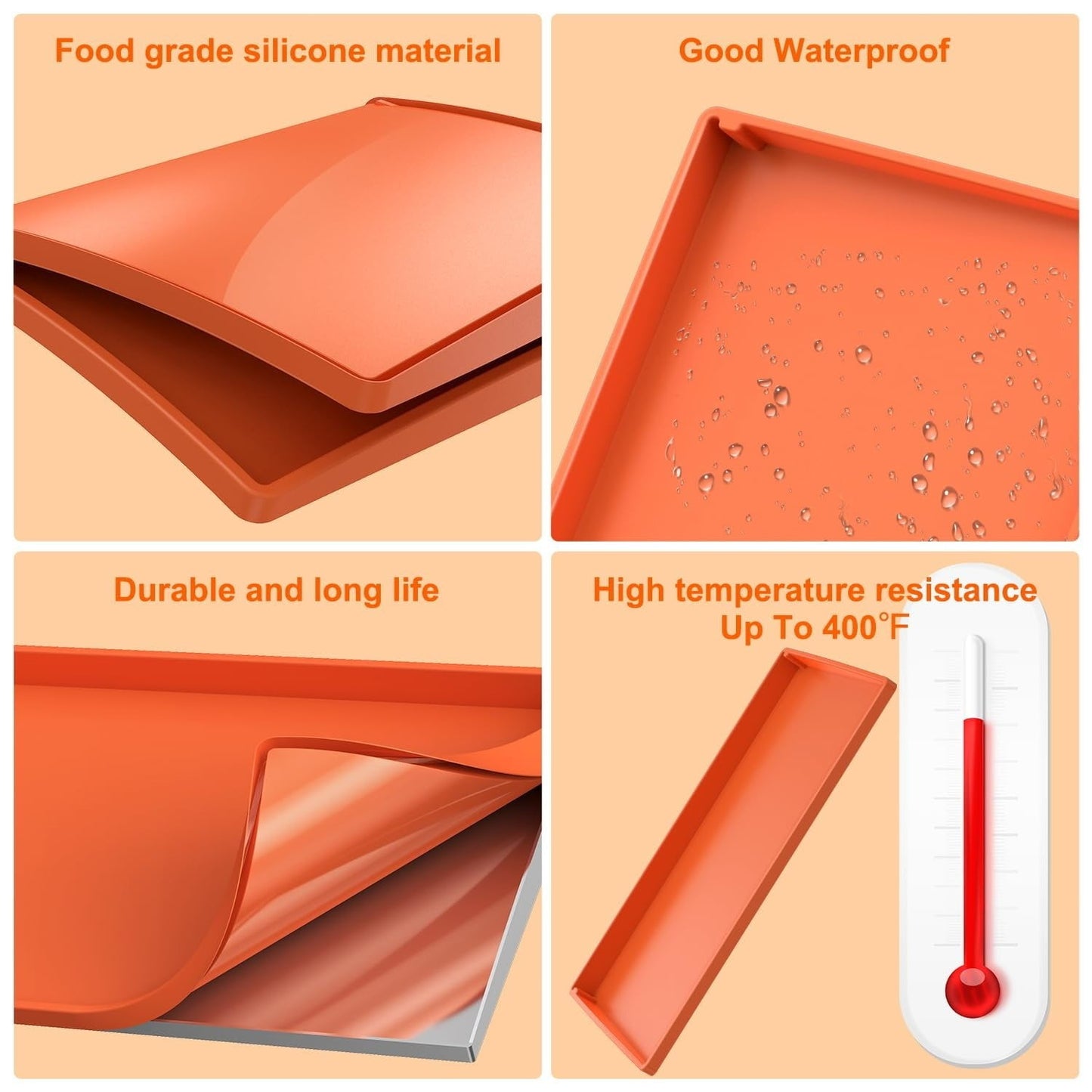 Mibote 22 Inch Griddle Cover for Blackstone, Heavy Duty Food Grade Silicone Protective Mat, Full Edge Design Mat