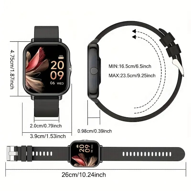 Smart Watch for Men Women, 1.83" Fitness Activity Tracker with 100+ Sports Modes, Smart Watch with Bluetooth Call(Answer/Make Calls), Smartwatch Fit for Android/iPhone