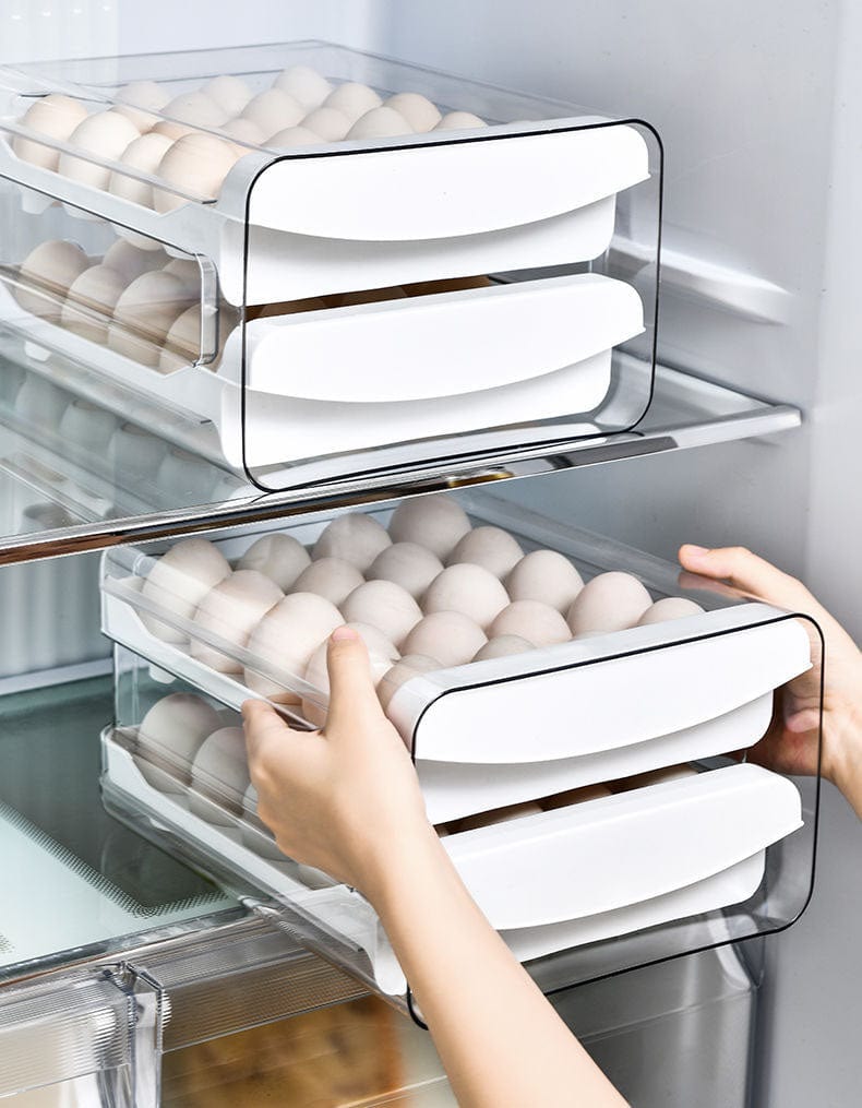 Double Drawer Egg Holder for Refrigerator 40 Grids