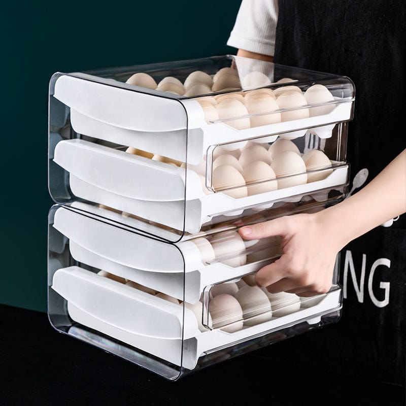 Double Drawer Egg Holder for Refrigerator 40 Grids