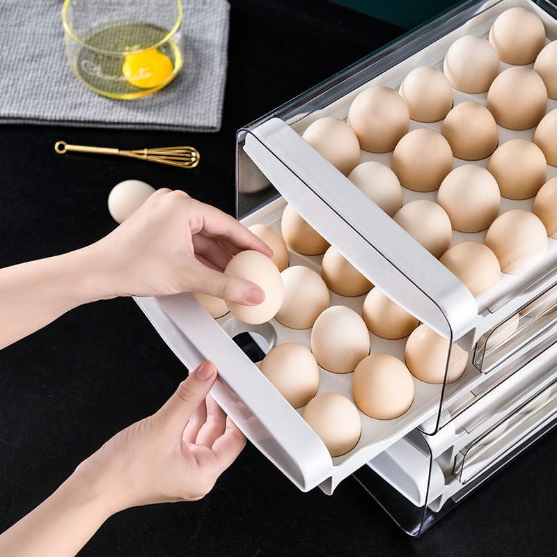 Double Drawer Egg Holder for Refrigerator 40 Grids