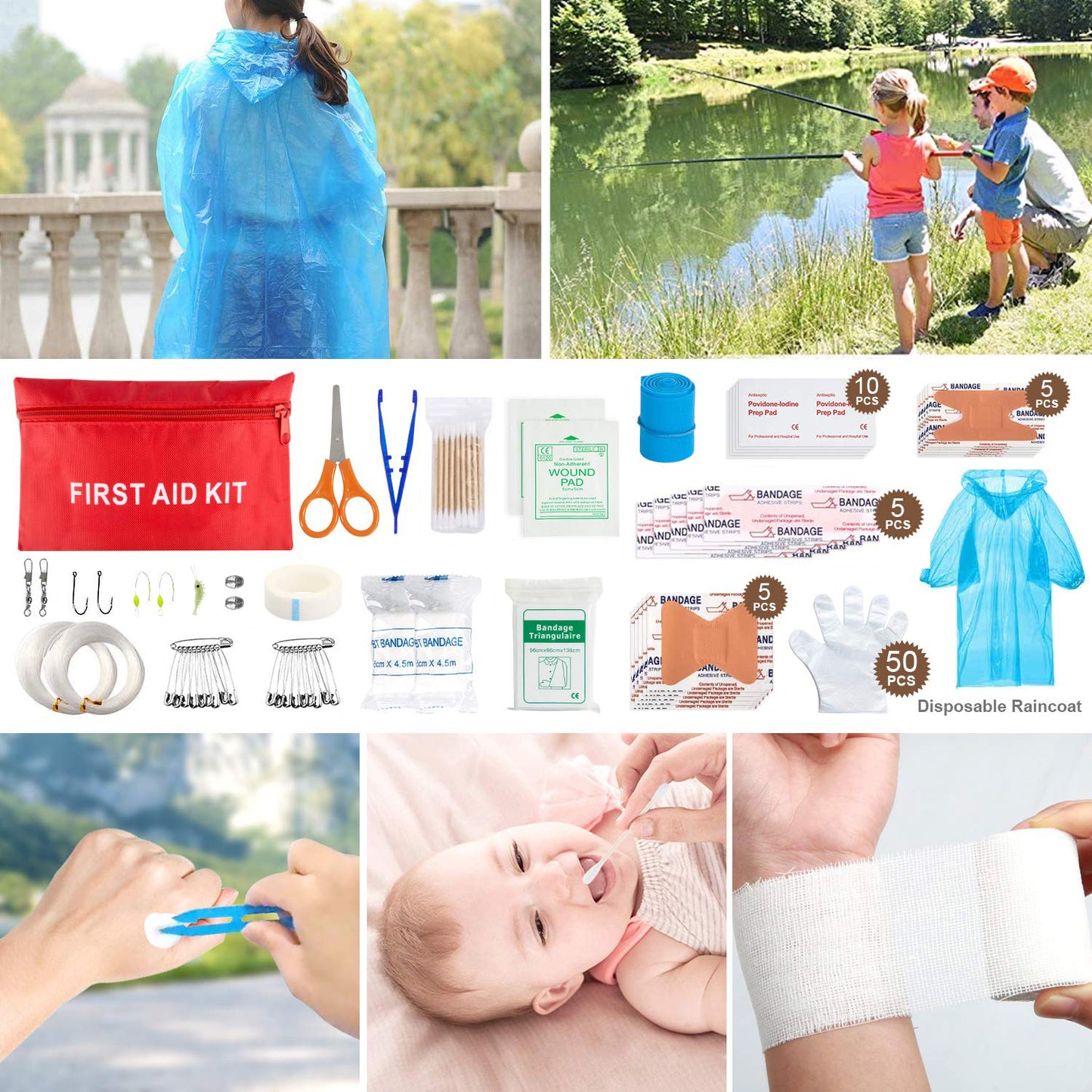 238Pcs Emergency Survival Kit and First Aid Kit, Professional Survival Gear Tool with Molle Pouch and Emergency Tent for Earthquake, Outdoor Adventure, Camping, Hiking